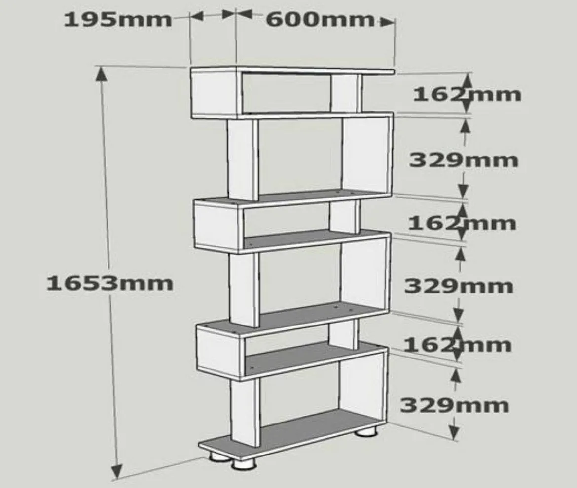 Libreria salvaspazio bianca e oro 45x180h cm - Giraffa