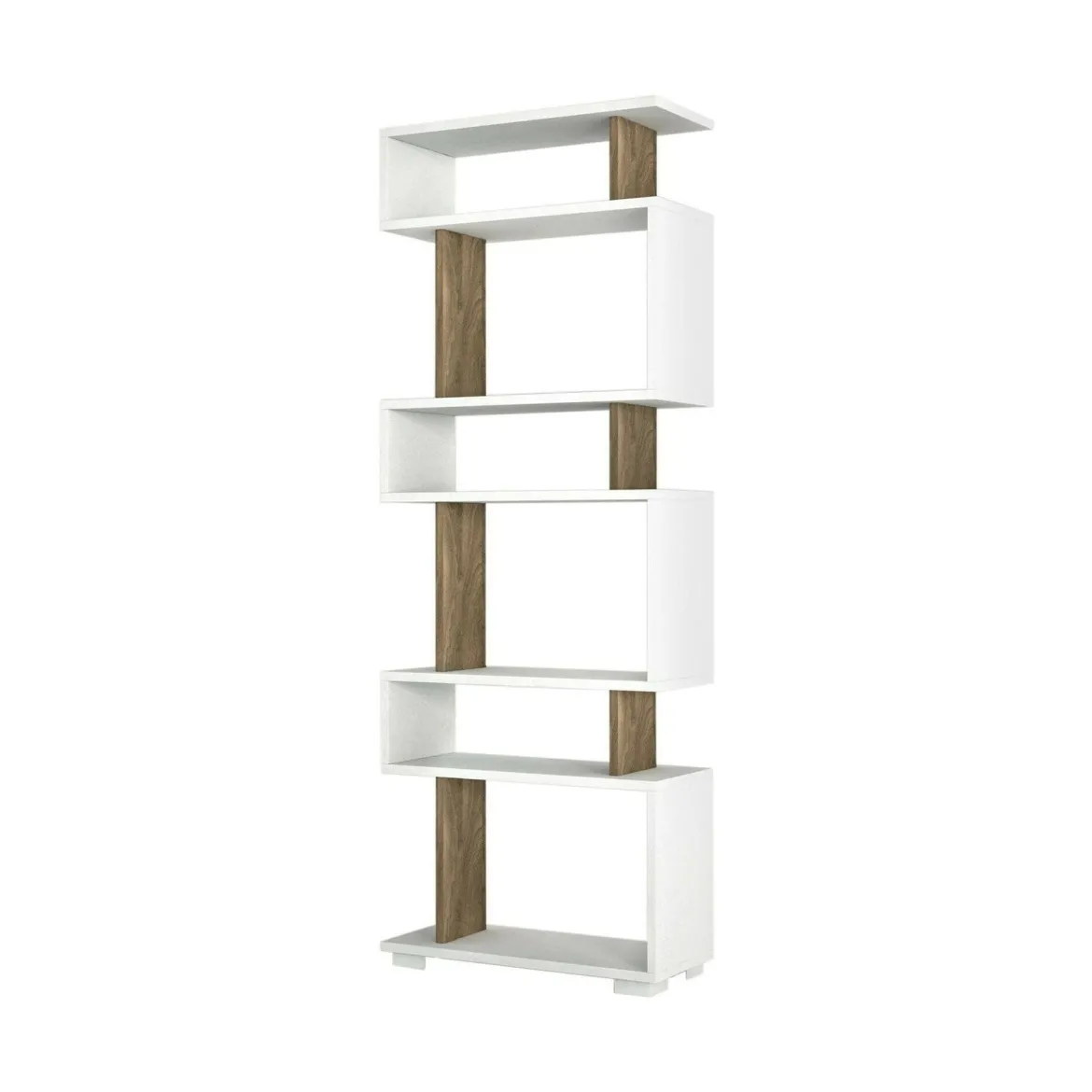 Libreria salvaspazio bianca e oro 45x180h cm - Giraffa