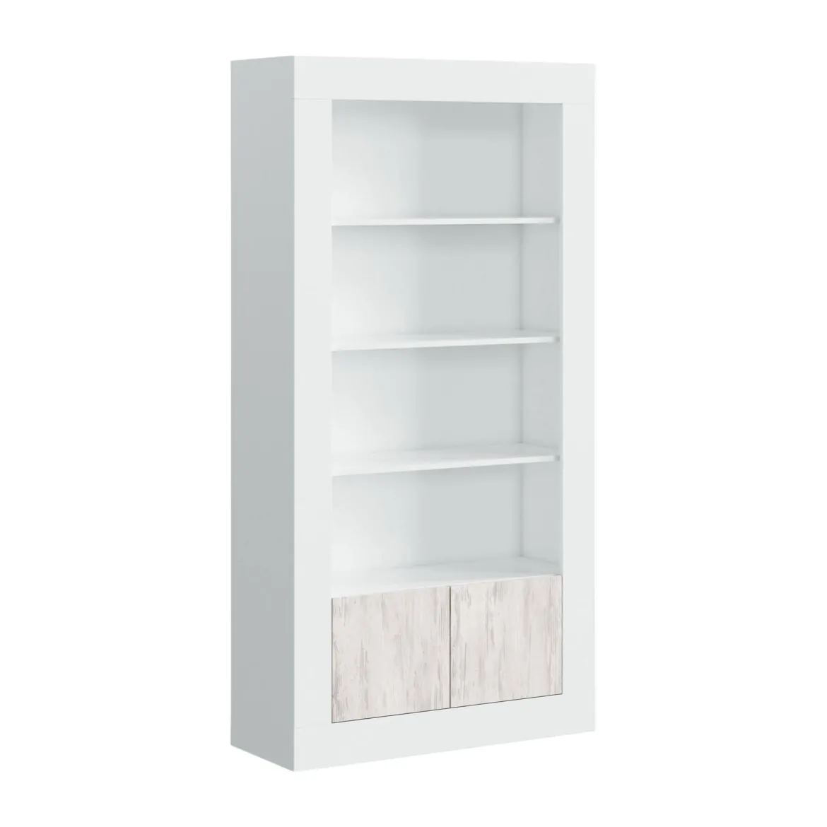 Libreria salvaspazio bianca lucida 94x181h cm - Arinius