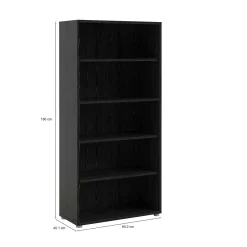 Libreria salvaspazio nera 89x186h cm - Apice