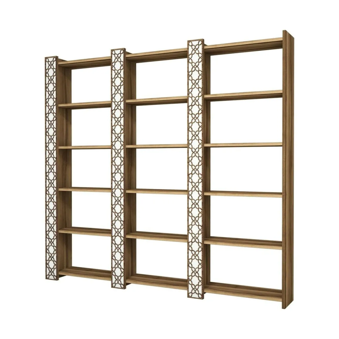 Libreria salvaspazio noce e bianca 64x170h cm - Vele
