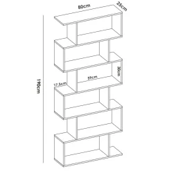 Libreria salvaspazio rovere e bianca 40x204h cm - Erevan