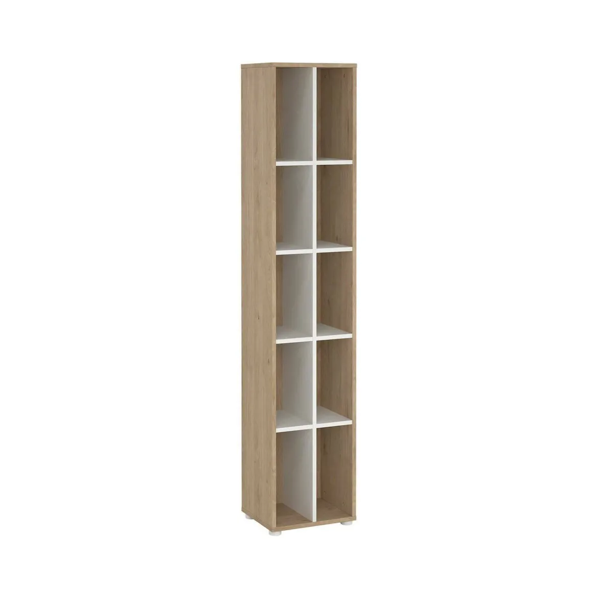 Libreria salvaspazio rovere e bianca 40x204h cm - Erevan