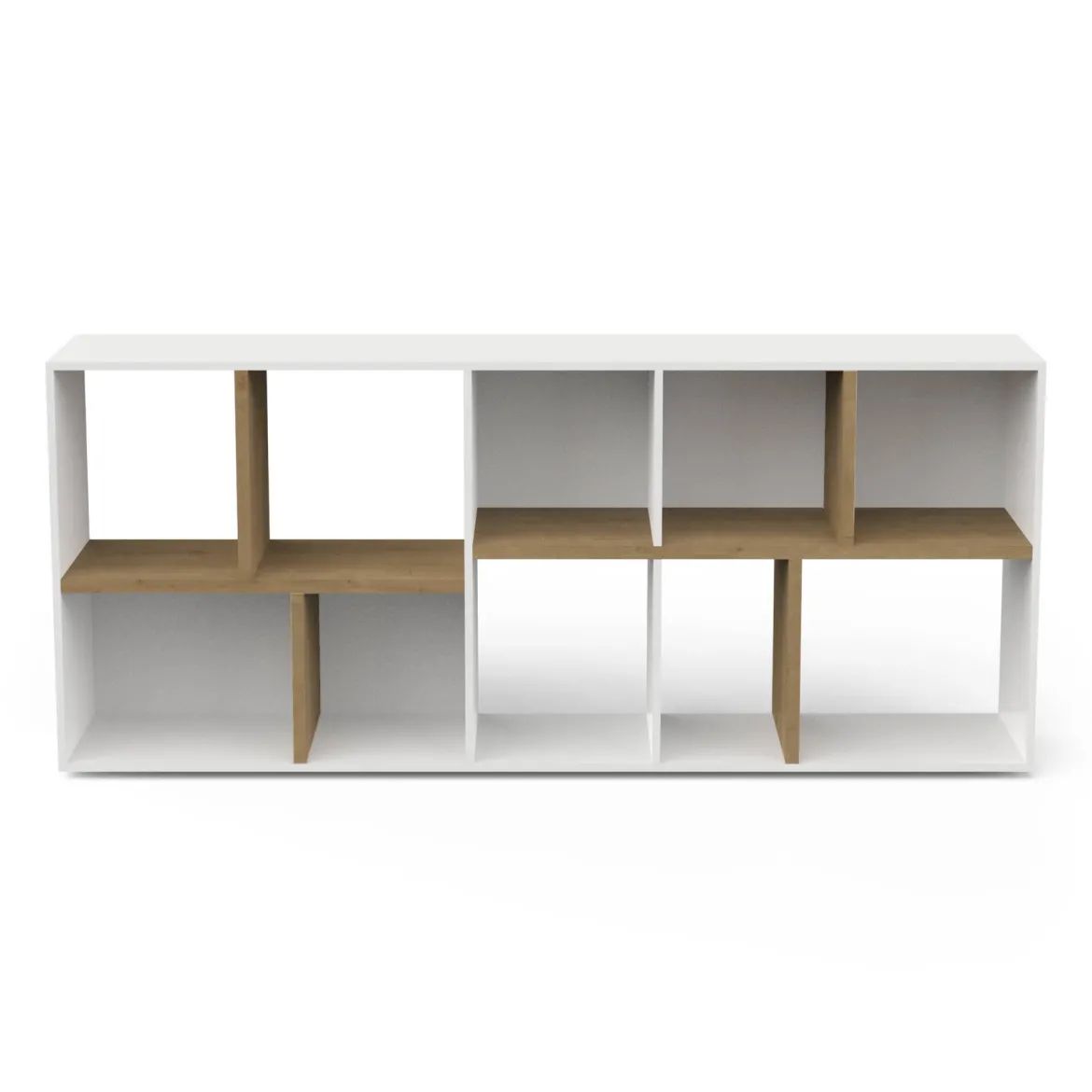 Libreria salvaspazio rovere e bianca 77x182h cm - Nisha