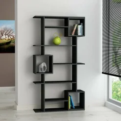 Libreria verticale antracite e beige 110x161h cm - Agamermis