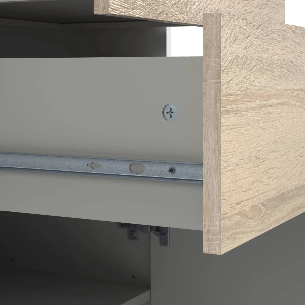 Libreria verticale bianca e quercia 50x171h cm - Assesor