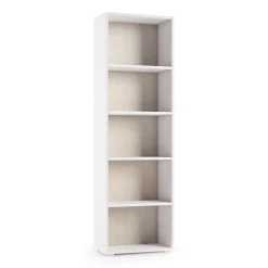 Libreria verticale bianca e rovere 60x195h cm - Allevien