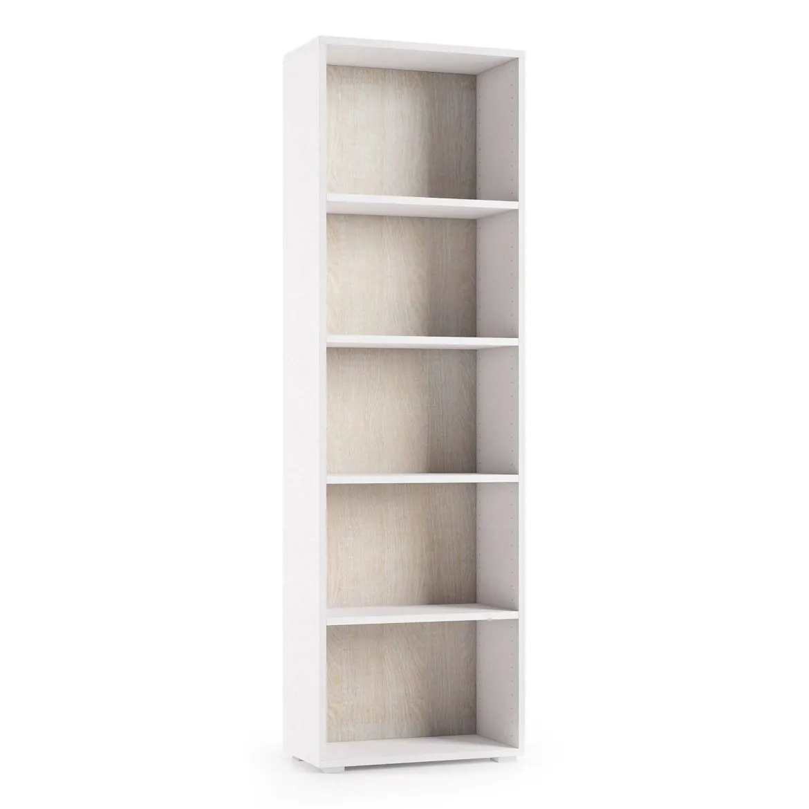 Libreria verticale bianca e rovere 60x195h cm - Allevien