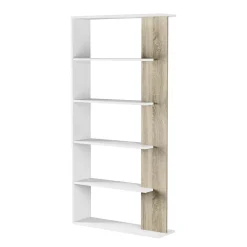 Libreria verticale bianca e rovere 90x180h cm - Eolo