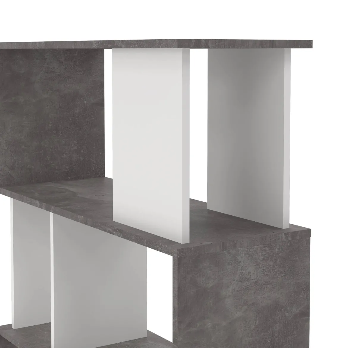 Libreria verticale cemento e bianca 80x173h cm - Arg