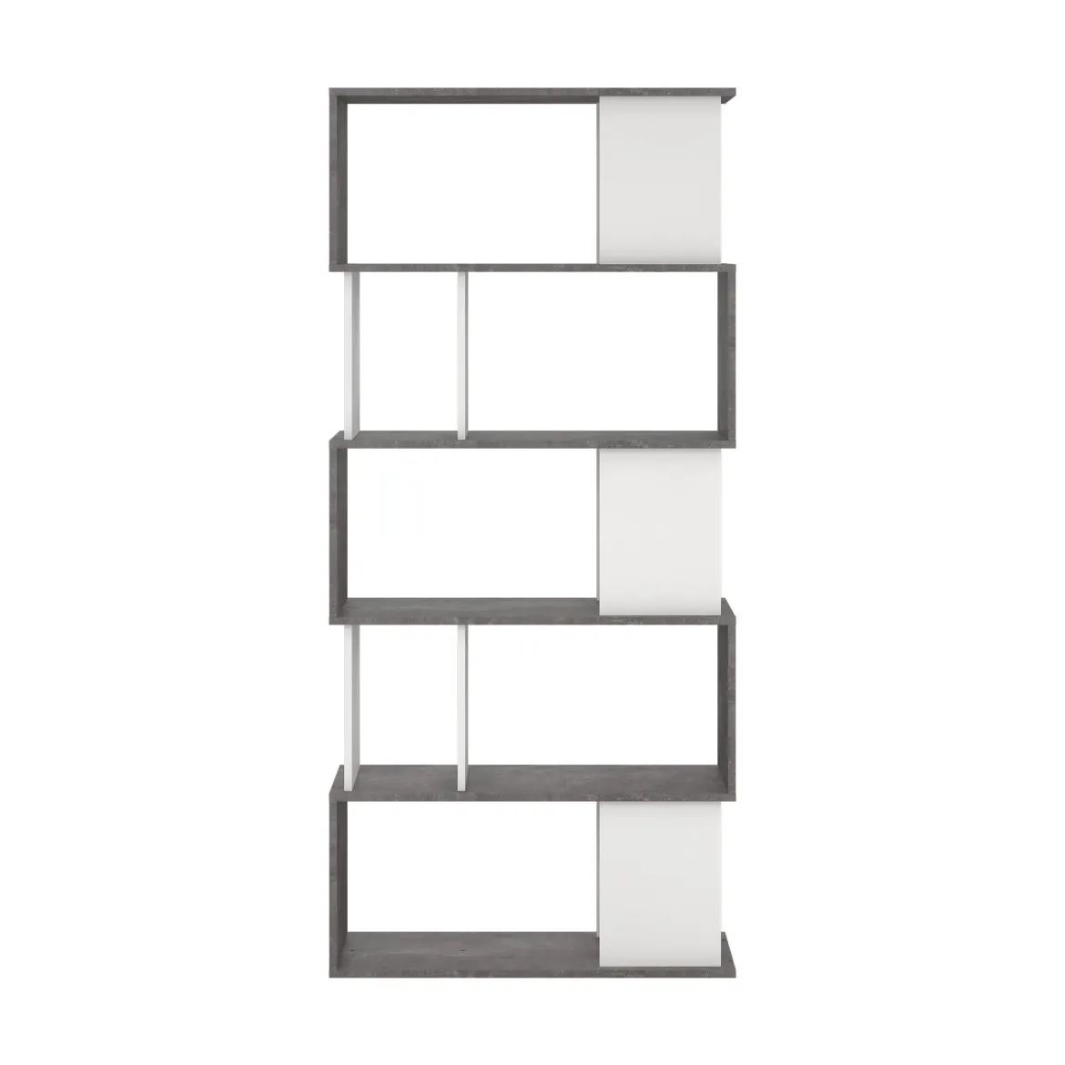 Libreria verticale cemento e bianca 80x173h cm - Arg