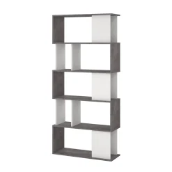 Libreria verticale cemento e bianca 80x173h cm - Arg