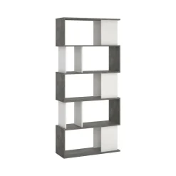 Libreria verticale cemento e bianca 80x173h cm - Arg
