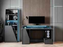 Libreria verticale nera 71x184h cm - Avena