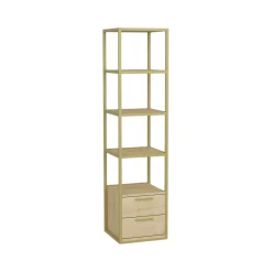 Libreria verticale oro e quercia 39x169h cm - Arsim