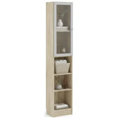 Libreria verticale quercia e bianca 40x203h cm - Greg