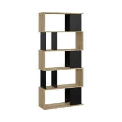 Libreria verticale quercia e nera 80x173h cm - Arg