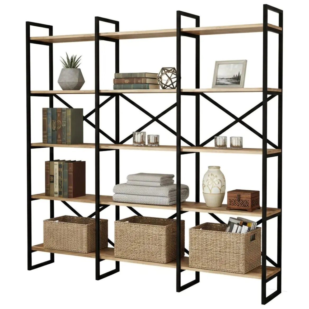 Libreria verticale quercia 47x221h cm - Pabuk