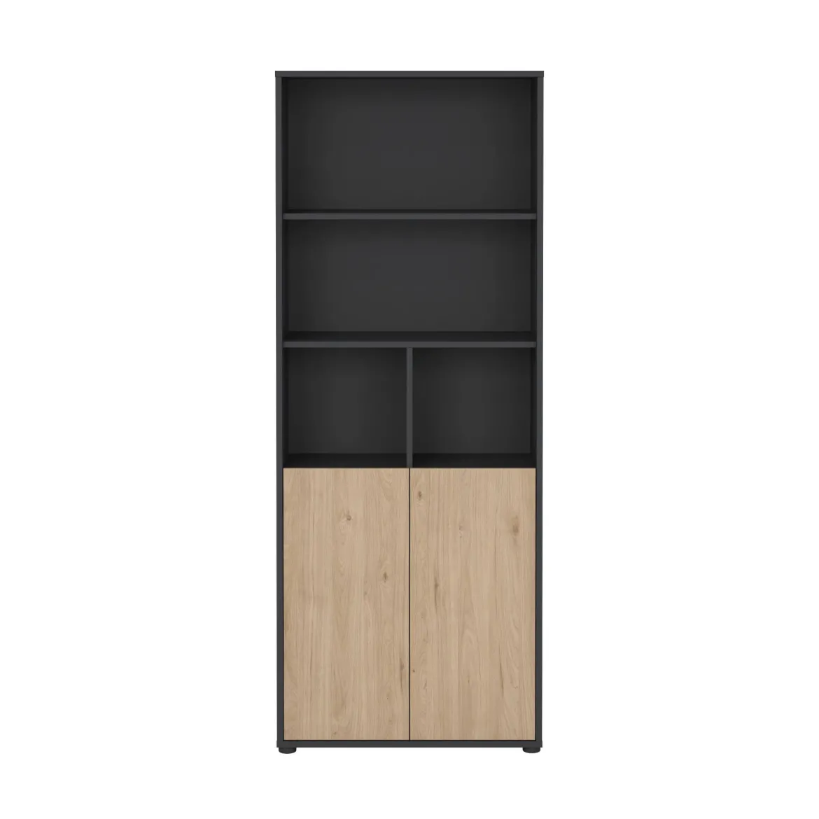 Libreria verticale rovere e grigia 79x204h cm - Arancio