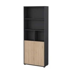 Libreria verticale rovere e grigia 79x204h cm - Arancio