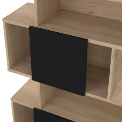 Libreria verticale rovere e nera 95x166h cm - Acetosella