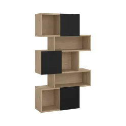 Libreria verticale rovere e nera 95x166h cm - Acetosella