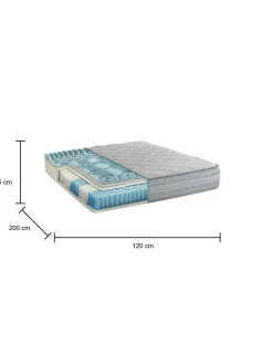 Materasso anti umidità piazza e mezza 120x200 in Memory Foam sfoderabile - Alona