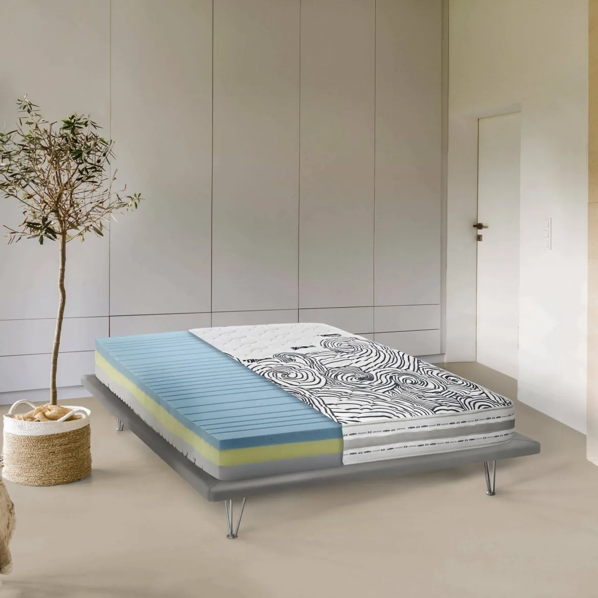 Materasso comfort antiacaro matrimoniale 160x200 in Memory Foam sfoderabile - Tirane