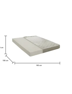 Materasso comfort flessibile matrimoniale 160x190 in Memory Foam sfoderabile - Marcella