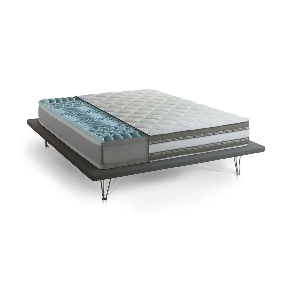 Materasso comfort per la schiena francese 140x190 in Memory Foam sfoderabile - Amega
