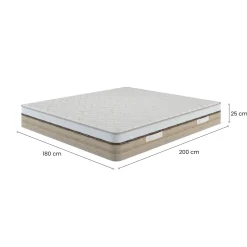 Materasso densità bilanciata matrimoniale 180x200 in Memory Foam - Annus