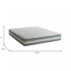 Materasso qualità elevata 1/2 piazza 140x200 in Memory Foam sfoderabile - Amos