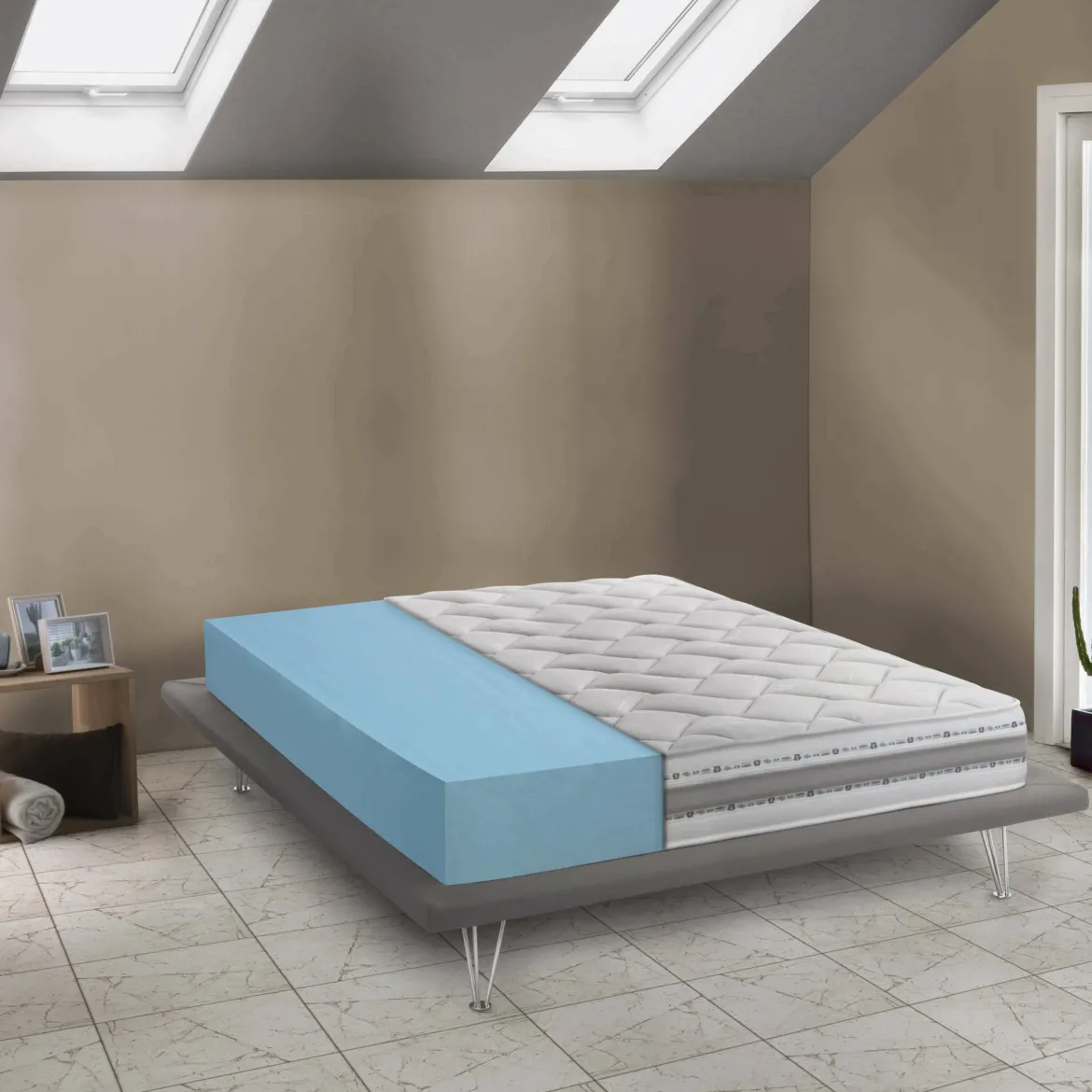 Materasso sensazione delicata matrimoniale 160x190 in Memory Foam sfoderabile - Aghi