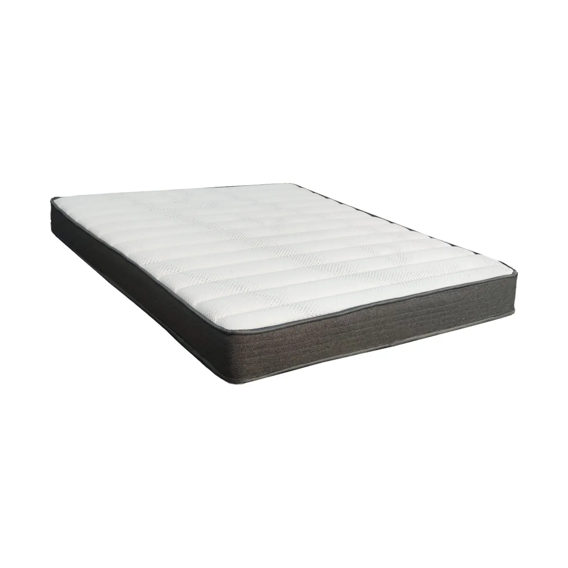 Materasso Singolo Bianco Grigio Grado Rigidità Medio 190x80x22h cm, Misura Rete Compatibile 80x190 cm - Solarino