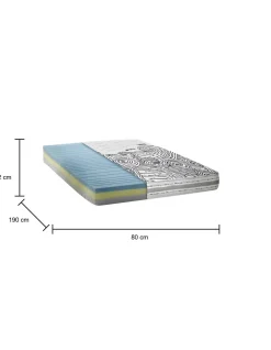 Materasso sostegno durevole singolo 80x190 in Memory Foam sfoderabile - Agnone