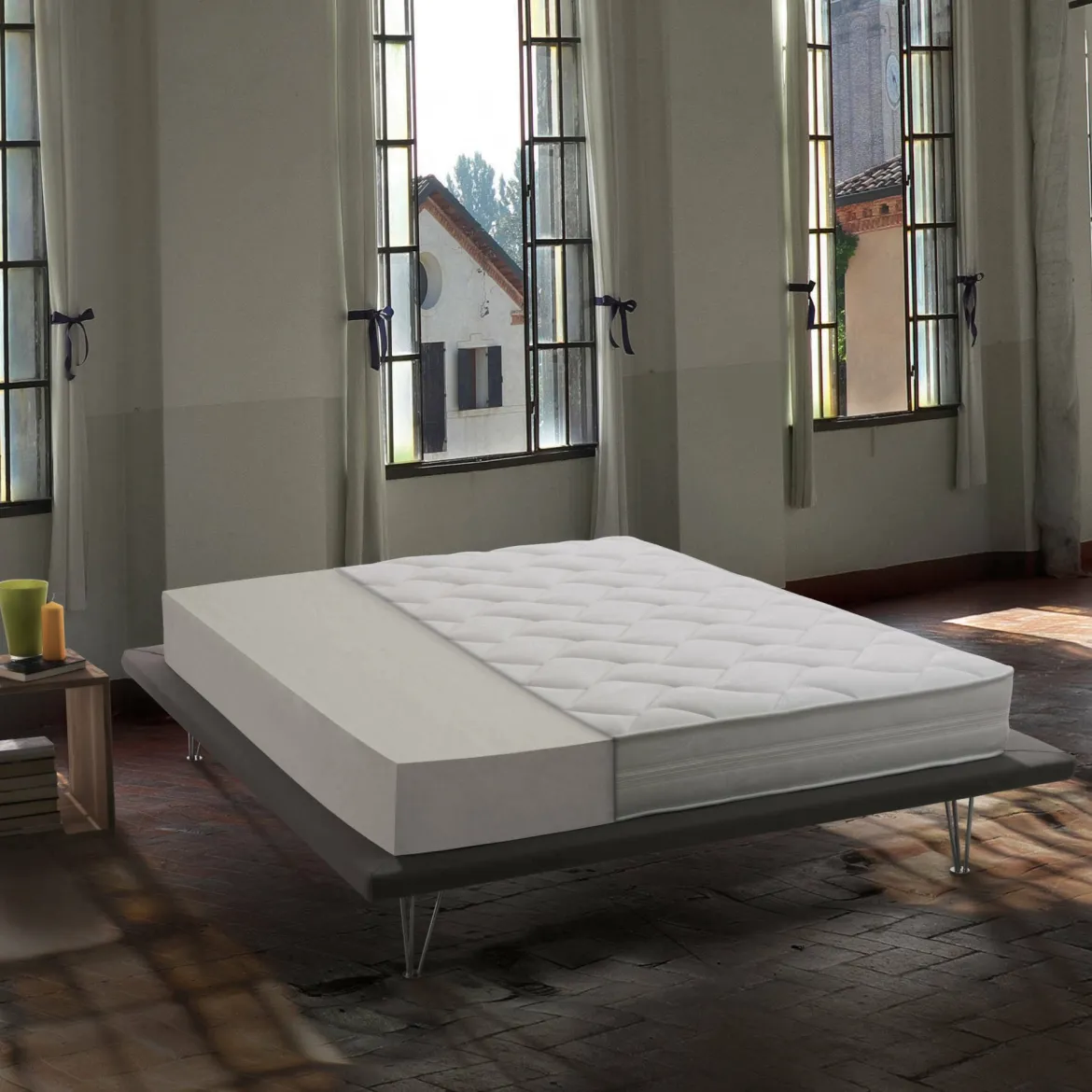Materasso superficie continua singolo 80x200 in WaterFoam sfoderabile - Author
