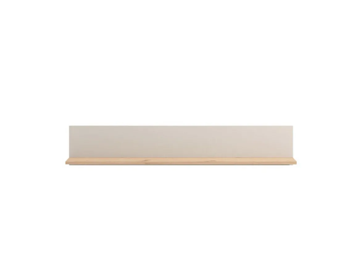 Mensola Beige Marrone Rovere un Ripiano 137.5x19.5x24h cm, Portata Ripiani 5 - Dugenta