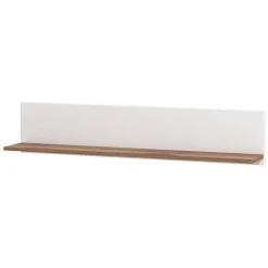 Mensola Bianco Marrone Noce un Ripiano 120x19.5x24h cm, Portata Ripiani 5 - Bellini