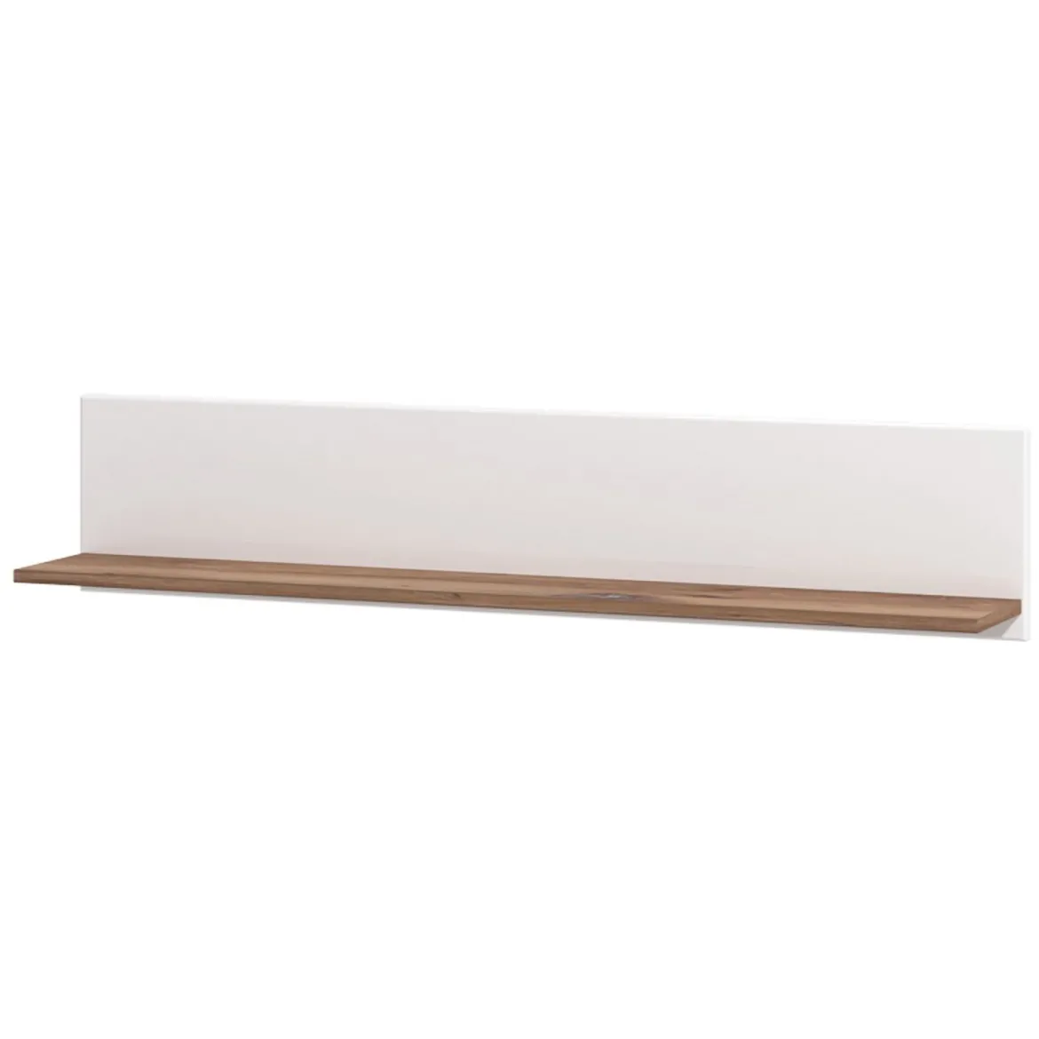 Mensola Bianco Marrone Noce un Ripiano 120x19.5x24h cm, Portata Ripiani 5 - Bellini