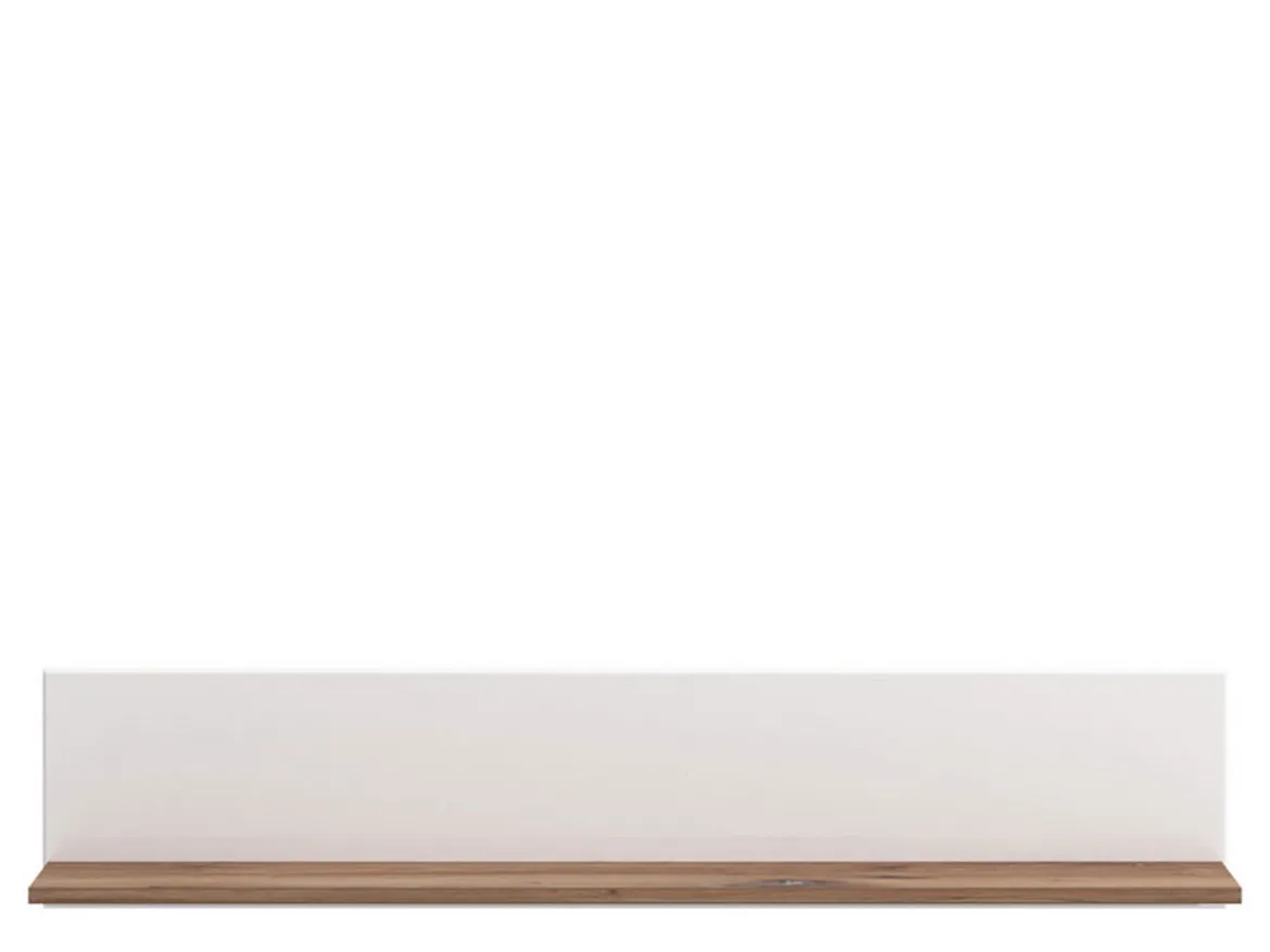Mensola Bianco Marrone Noce un Ripiano 120x19.5x24h cm, Portata Ripiani 5 - Bellini