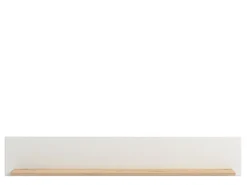 Mensola Bianco Marrone Rovere un Ripiano 150x19.5x25h cm, Portata Ripiani 5 - Saturnia