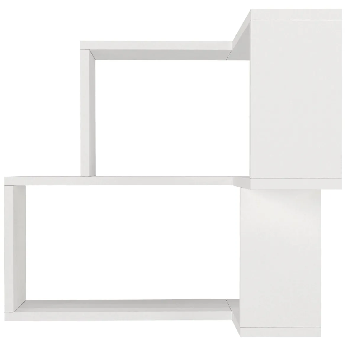 Mensola Bianco 2 Ripiani Angolare 45x15x55h cm, - Omignano