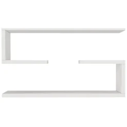Mensola Bianco 4 Ripiani set da 2 Mensole 60x15x18h cm, - Savogna