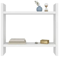 Mensola Bianco 2 Ripiani 34x10x30h cm, - Morfasso