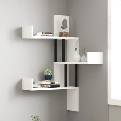 Mensola Bianco 3 Ripiani 105x20x60h cm, - Donigala