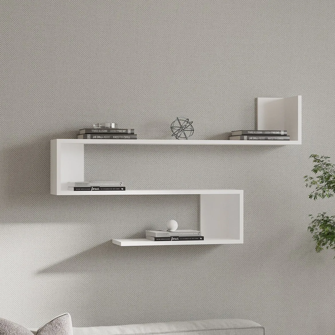 Mensola Bianco 3 Ripiani 120x20x71h cm, - Deliceto