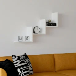 Mensola Bianco 3 Ripiani 90x20x60h cm, - Solesino