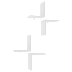 Mensola Bianco 4 Ripiani 43x9x80h cm, - Cervasca