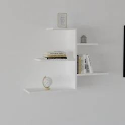 Mensola Bianco 5 Ripiani 82x20x48h cm, - Vizze
