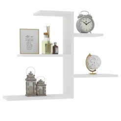 Mensola Bianco 5 Ripiani 82x20x48h cm, - Vizze